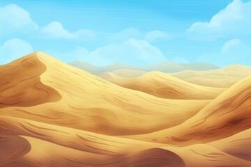 Vector illustration of desert dunes background