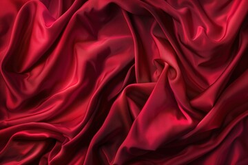 Obraz premium Red silk fabric texture. Background can be used for design projects or as an element of luxury and elegance