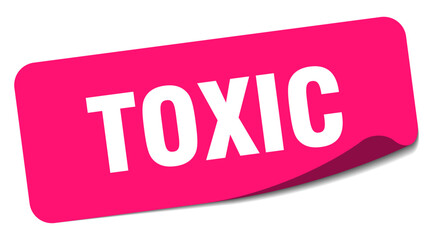 toxic sticker. toxic label - obrazy, fototapety, plakaty