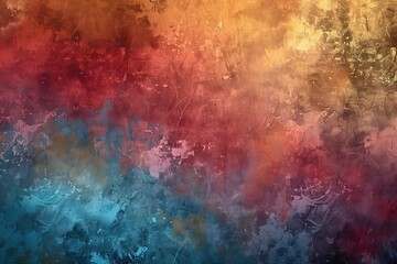 Obraz na płótnie Canvas digital art background featuring an abstract gradient of warm and cool tones, creating a textured surface effec