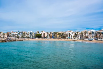 Foto auf Leinwand Strand und Promenade in Sitges, Spanien © Robert Poorten