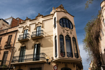 Jugenstil Haus in der Altstadt von Sitges, Spanien