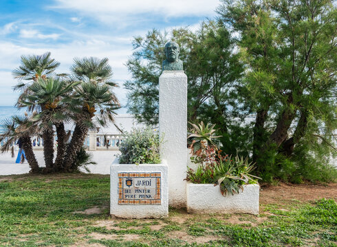 B&uuml;ste im Garten des Malers Pere Pruna, Sitges, Spanien