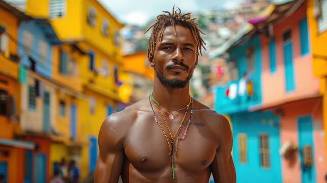 man in favelas