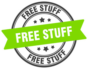 free stuff stamp. free stuff label on transparent background. round sign