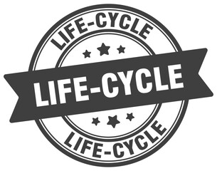 life-cycle stamp. life-cycle label on transparent background. round sign
