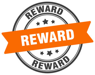 reward stamp. reward label on transparent background. round sign