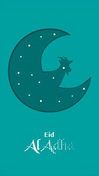 Eid Al Adha Simple Animation Vertical Video
