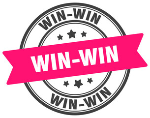 win-win stamp. win-win label on transparent background. round sign