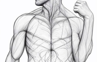 Detailed Vascular System Illustration: Anatomical Body Diagram