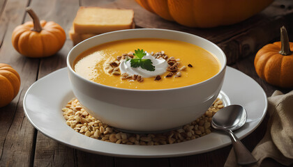 Main meal of the day. Abundant in various dietary options. Generative AI.

