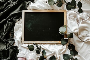 Pregnancy announcement with pink balloons and roses, featuring a black letterboard and baby onesie for an intimate family celebration of the upcoming birth, joy and anticipation