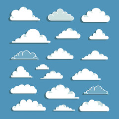 Cloud icon illustration vector set