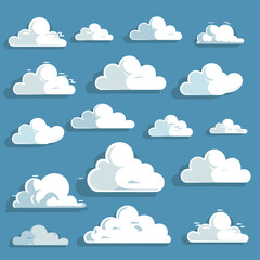 Cloud icon illustration vector set