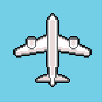 aero plane icon pixel art