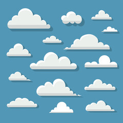 Cloud icon illustration vector set