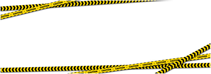 バリケードテープ（立入禁止/規制線）のフレーム背景ベクター素材