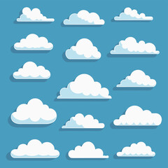Cloud icon illustration vector set