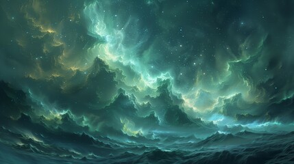 Surreal Cosmos- Bioluminescent Flora and Alien Landscapes on a Distant Planet widescreen wallpaper