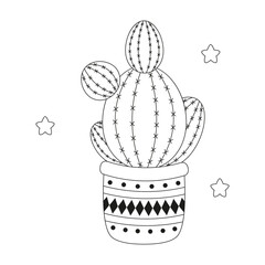 outline cactus isolated - 783603935