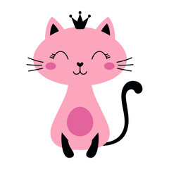 princess cat isolated