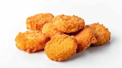 Chicken nuggets isolated on white background