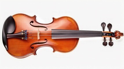 Fototapeta premium wooden beautiful guitar musical instrument isolated on white background 