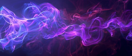 Neon violet smoke trails, futuristic and mesmerizing, ideal for nightclub or music festival...