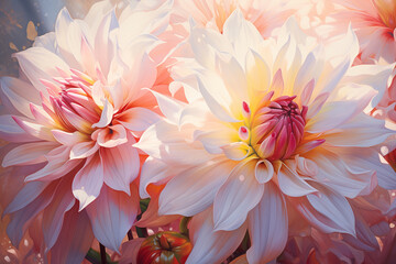 Obraz premium Sunlit blooms: Utilize natural light to illuminate the translucent beauty of flowers in close-up