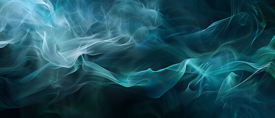 Fototapeta premium Luminous aqua smoke, flowing freely, perfect for water sports or aquatic event banners. 