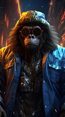 Super stylish ape who is the king of apes and loves to wear casual clothes and sneakers