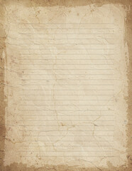 Blank Grunge Paper Texture Background with Weathered Edge Line