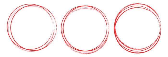 
Red circle brush stroke vector isolated on white background. Red  circle brush stroke. For stamp, seal, ink and paintbrush design template. Grunge hand drawn circle shape, vector Illustration.