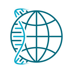 Obraz premium Globe And DNA Logo Design