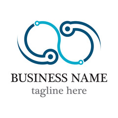 Infinity tech logo icon design