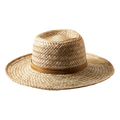 Straw hat isolated on transparent background