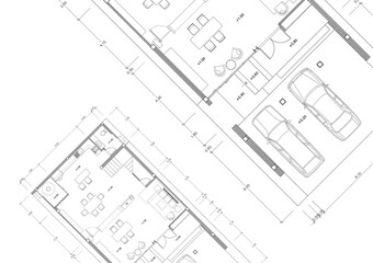 Floor plan designed building on the drawing.
