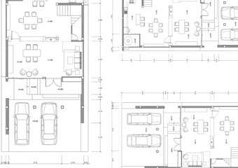 Floor plan designed building on the drawing.