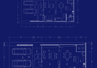 Floor plan designed building on the drawing.