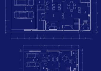 Floor plan designed building on the drawing.