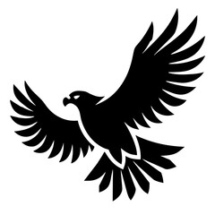Flying eagle bird silhouette. Eagle Logo design concept isolated on white background. Eagle Vector Illustration
