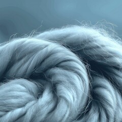 Close-up of blue yarn