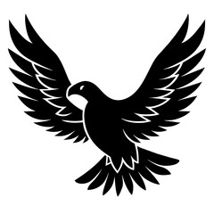 Flying eagle bird silhouette. Eagle Logo design concept isolated on white background. Eagle Vector Illustration
