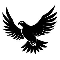 Flying eagle bird silhouette. Eagle Logo design concept isolated on white background. Eagle Vector Illustration
