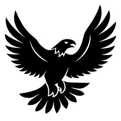 Flying eagle bird silhouette. Eagle Logo design concept isolated on white background. Eagle Vector Illustration
