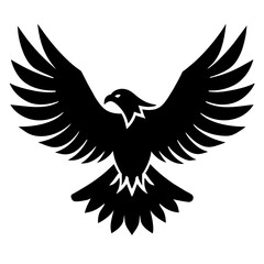 Flying eagle bird silhouette. Eagle Logo design concept isolated on white background. Eagle Vector Illustration

