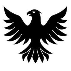 Flying eagle bird silhouette. Eagle Logo design concept isolated on white background. Eagle Vector Illustration
