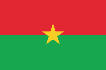 Burkina Faso flag vector illustration. Burkina Faso national flag. 
