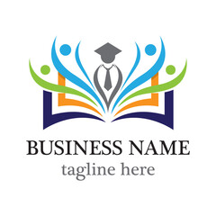 Education logo template vector icon design