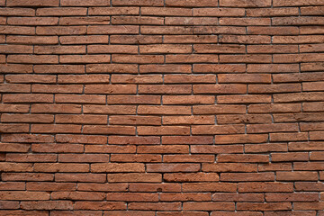 Brown Brick Pattern Of The Wall.
